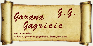 Gorana Gagričić vizit kartica